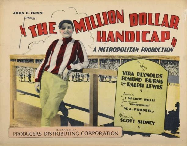 THE MILLION DOLLAR Handicap Lobby Card Vera Reynolds 1925 Old Movie