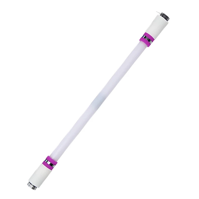 Spinning Rotating Pen - LED Rolling Finger Pen Anti Slip No Refill (Purple)