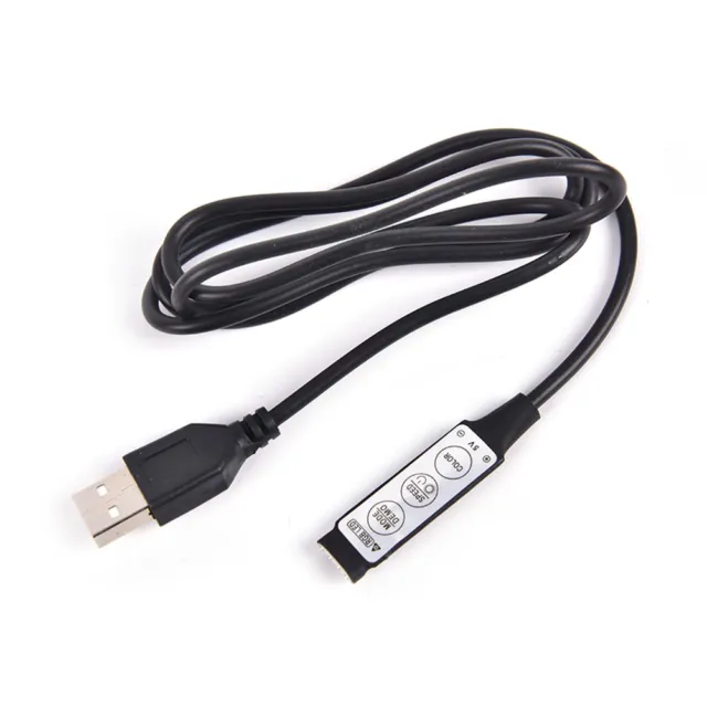 DC 5V USB LED RGB Controller 3Key 4Pin Remote Controller For LED Strip L--m
