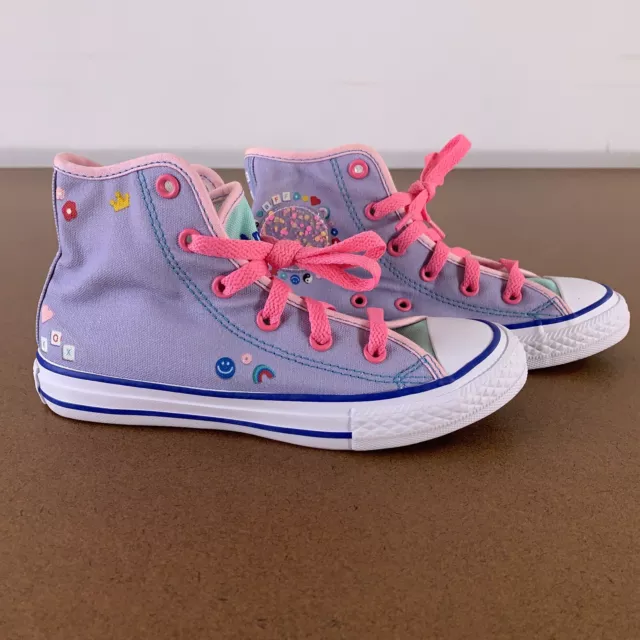 Girls lilac deals converse