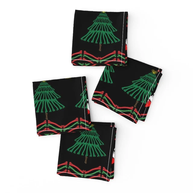 Cocktail Napkins Bones Skeleton Christmas Ugly Christmas Sweater Set of 4