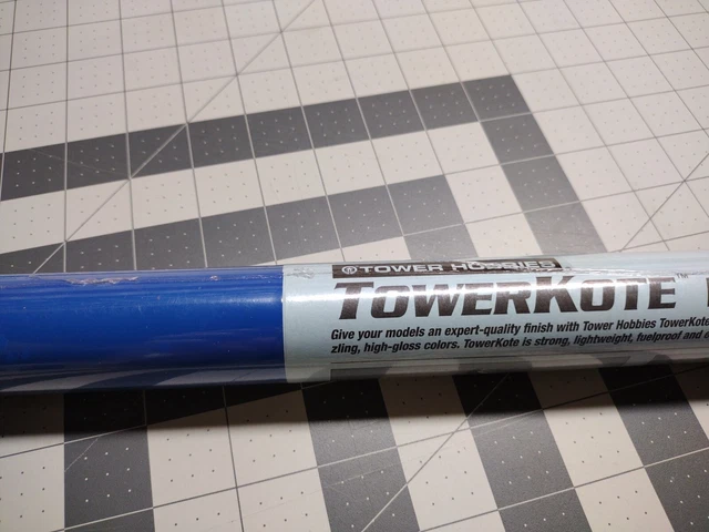 TowerKote RC airplane Poly Covering Film By Tower Hobbies 6' Roll Medium Blue TowerKote RC airplane Poly Covering Film By Tower Hobbies 6' Roll Medium Blue