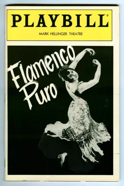 Vintage 1986 FLAMENCO PURO at Mark Hellinger Theatre PLAYBILL with Ticket Stub!