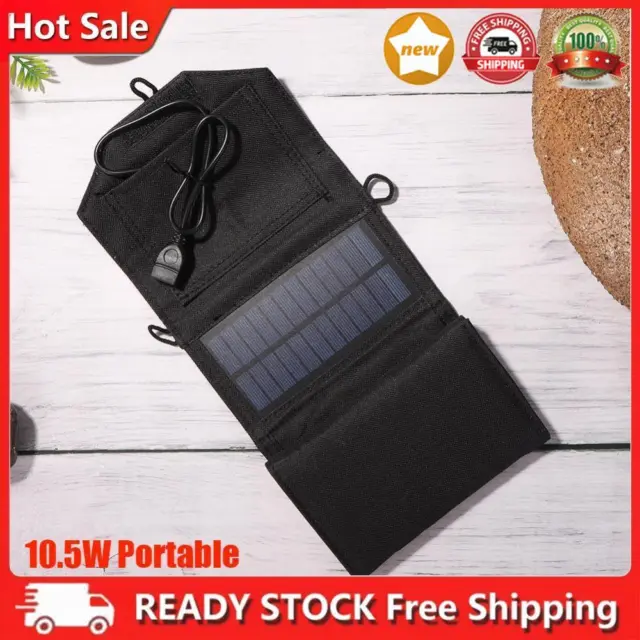 Foldable 10.5W USB Solar Panel Charger Outdoor Mobile Power Battery Charging