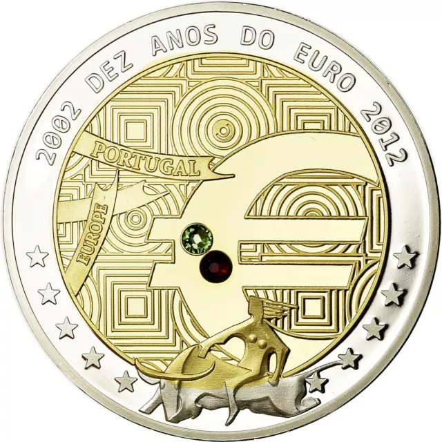 [#716125] Portugal, Medaille, 10 ans de l'Euro, Politics, Society, War, 2012, ST