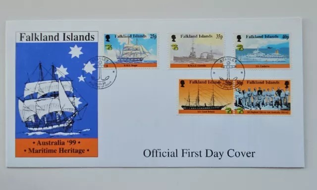 Falkland Is. QEII. 1999. Australia '99 World Stamp Ex. Melbourne MarI Exi.  FDC.