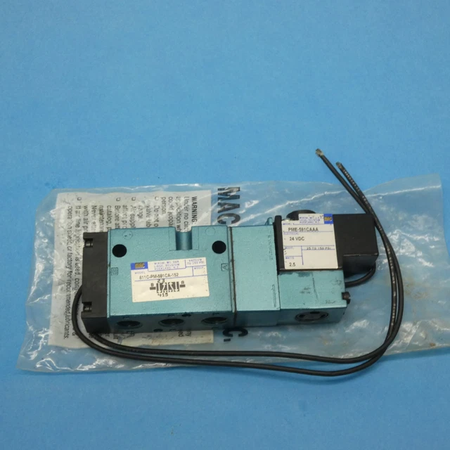 Mac 811C-PM-591CA-152 Single Solenoid 5/2 Valve 1/4" NPT 24 VDC New