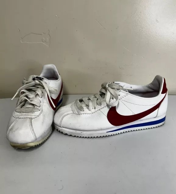 Nike Classic Cortez White Red Shoes Casual Sneakers Womens Size 6 807471-103