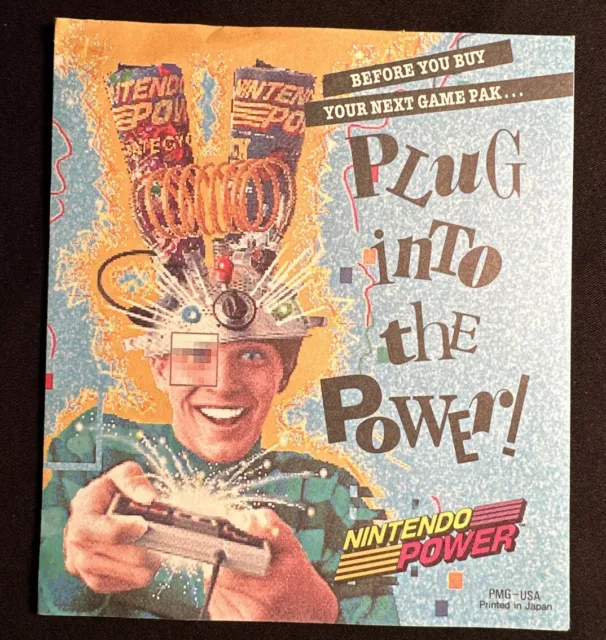 Plug Into the Power PMG-USA Insert Poster NES Nintendo Manual Only