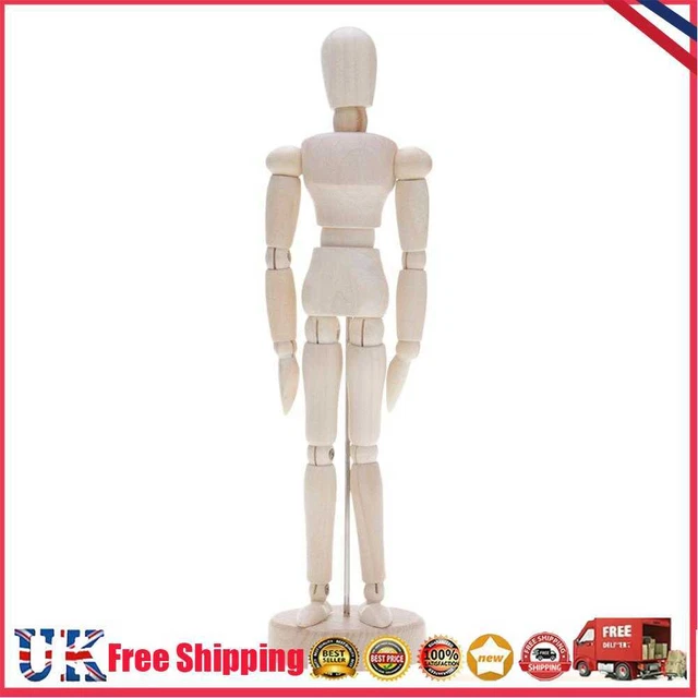 5 Stck. Holz bewegliche Gliedmaßen menschliche Figur Modell Künstler Skizze Modelle (20 cm) * Z