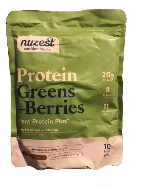 Nuzest Protein Greens + Berries Cocoa Flavour - 300g