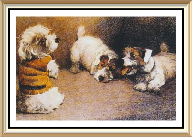CECIL ALDIN Dog Art Print West Highland Terrier FIGURE OF FUN Jack Russell Dogs