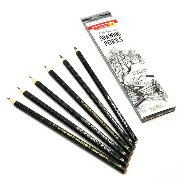 6 piezas/juego de lápices de dibujo Camlin para diseño y dibujo de arte kit de herramientas para estudiantes