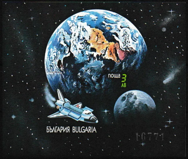Bulgarien - 10 Jahre Raumfähren Block 215 postfrisch 1991 Mi. 3917