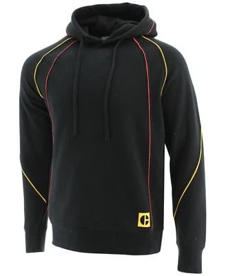 Caterpillar Mens Code Piped Logo-Print Ho Pitch Black M BLACK Size MEDIUM S/S