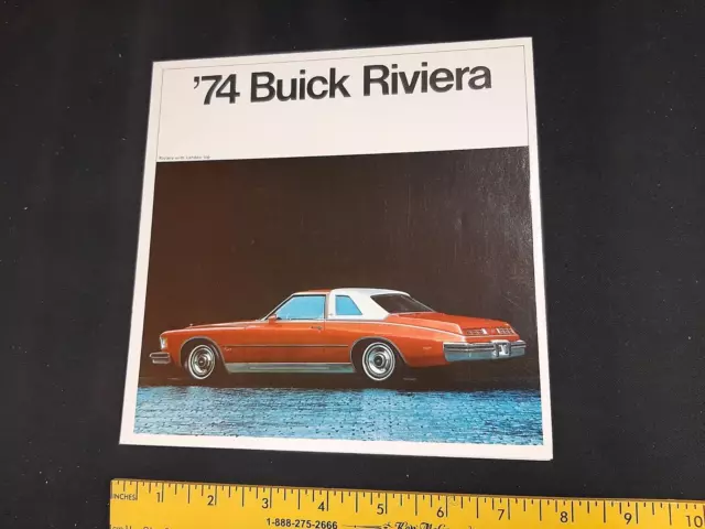 1974 Buick RIVIERA COUPE Car Dealer Sales Brochure