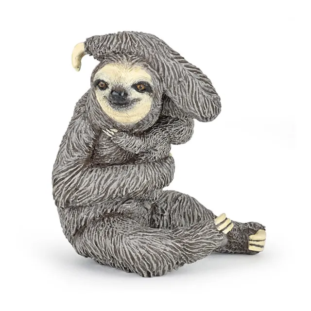 PAPO Wild Animal Kingdom Sloth Toy Figure, Grey (50214)