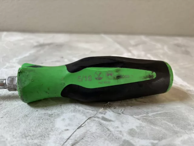 SNAP ON TOOLS USA SHD6 SHD6G Flat Blade Screwdriver Green SOFT GRIP 5/16 2