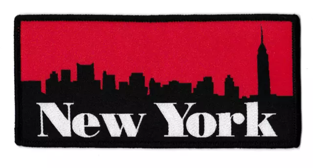 Patch écusson patche New York NY skyline Manhattan thermocollant tissé