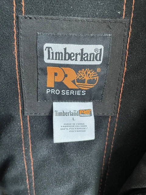 TIMBERLAND PRO SERIES Fleece Lined Reinforced Jacket Black Mens L Size Large