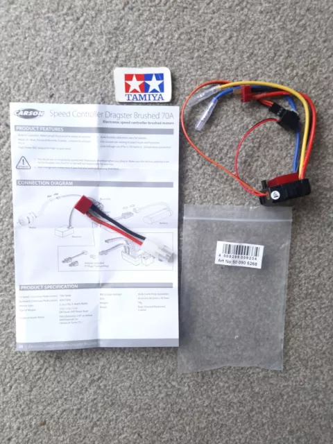 Tamiya ESC Speed Controller Carson Dragster ESC 70Amps Tamiya Plug Dean's T Plug