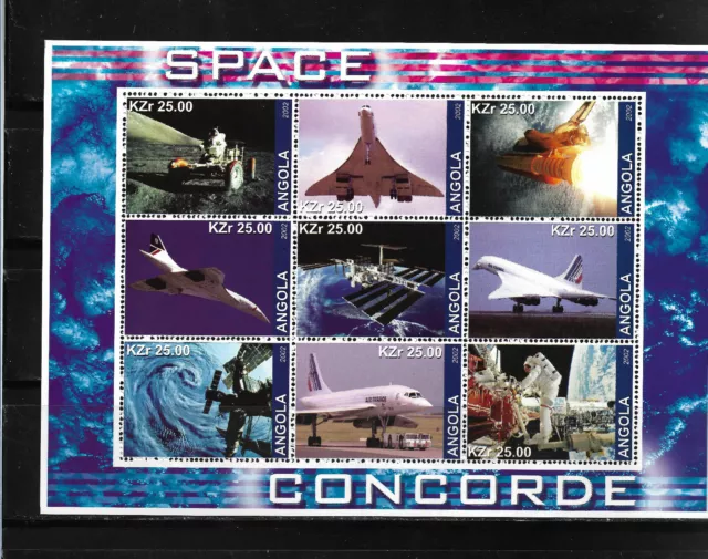 Angola 2002, Pliego Concorde Espacio.  Mnh.