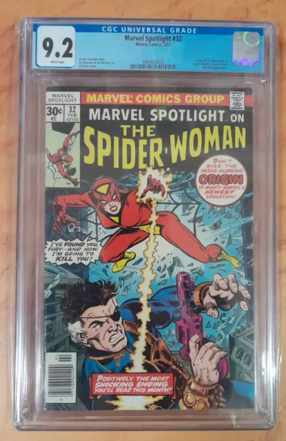 Marvel Spotlight #32 Cgc 9.2 White Pages / Origin/1St Appearance Of Spider-Woman