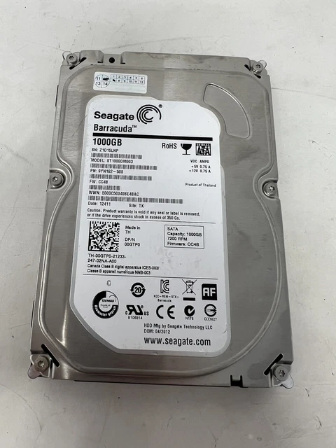 SEAGATE BARRACUDA ST1000DM003 1TB Desktop Hard Drive SATA