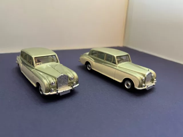 Dinky 198 Rolls Royce Phantom V Cream & Green  1962 to 1969 Set 579 A