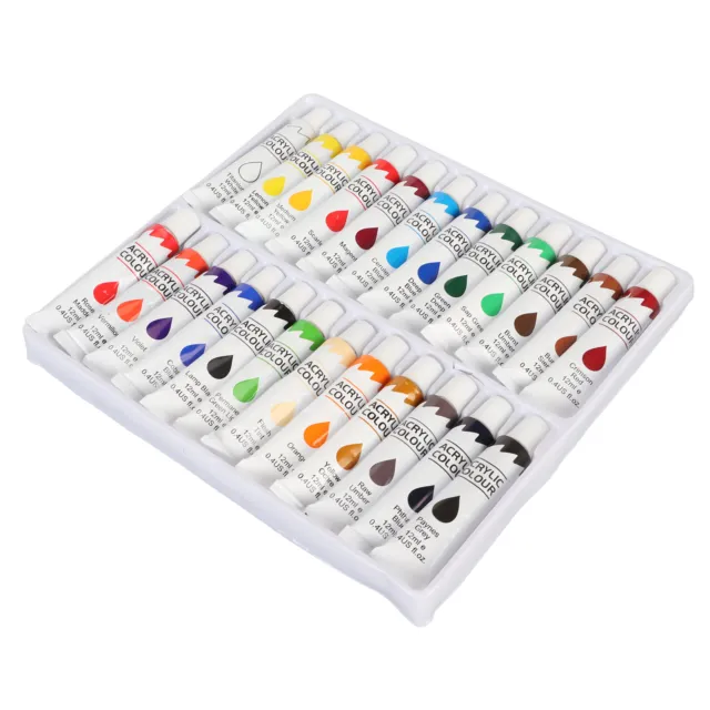 24 Color Gouache Tube Set 12ml Acrylic Paint Set With Color Card Accessories AGS