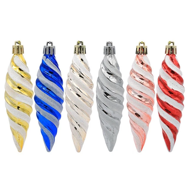Bola de Navidad bola espiral plástico llamativa mano de obra fina multicolor