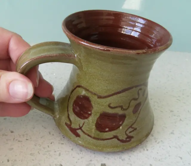 Elisabeth Andrea Bailey Signed Studio Pottery Mug With Guinea Pig Design Lovely