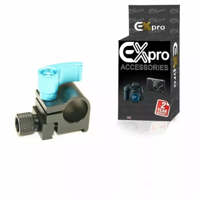 Ex-Pro® Cold Shoe Rail Clamp For DSLR Rig 15mm Rod Rail Support System