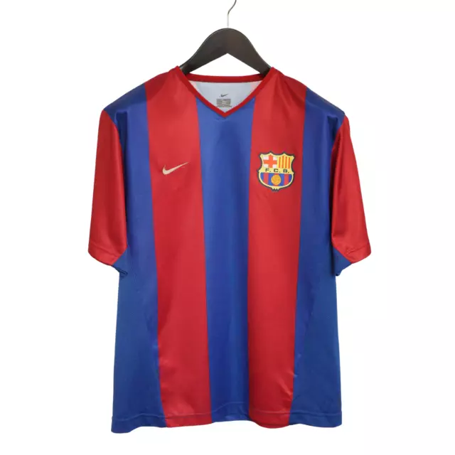 Uomo Nike Ufficiale Fcb Barcellona Casa Maglia Vintage 2002-2003 S XME644