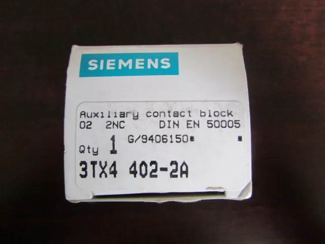 FURNAS SIEMENS Auxiliary Contact 3TX4 402 2A