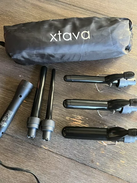 xtava 5 In 1 Satin Waves Professinal Curling Wand, Curling Set Thermal Pouch