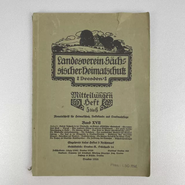 LANDESVEREIN SÄCHSISCHER HEIMATSCHUTZ Dresden 1928, Heft 5 & 6 Rochsburg Stehlen