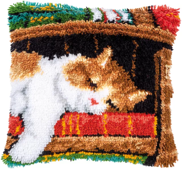 Vervaco Cojín Tejido "Durmiendo Gato En Libros" PN-0149737