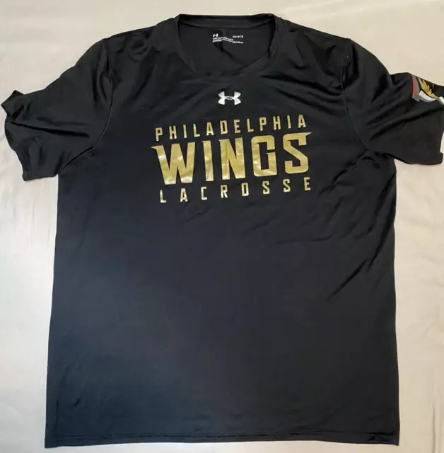 Philadephia Wings Lacrosse NLL Lax team-issued Under Armour Loose Gear Shirt L