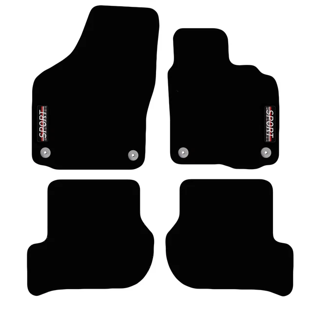 FOR VW GOLF MK6 2008 to 2013 Tailored Carpet Car Mats with logo 4 Round