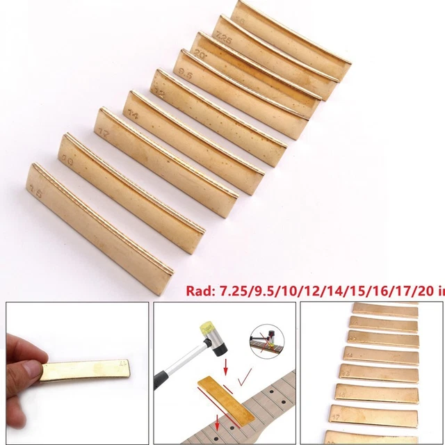 Panneau à doigts en laiton guitare rayon frette caul insert outils à faire soi
