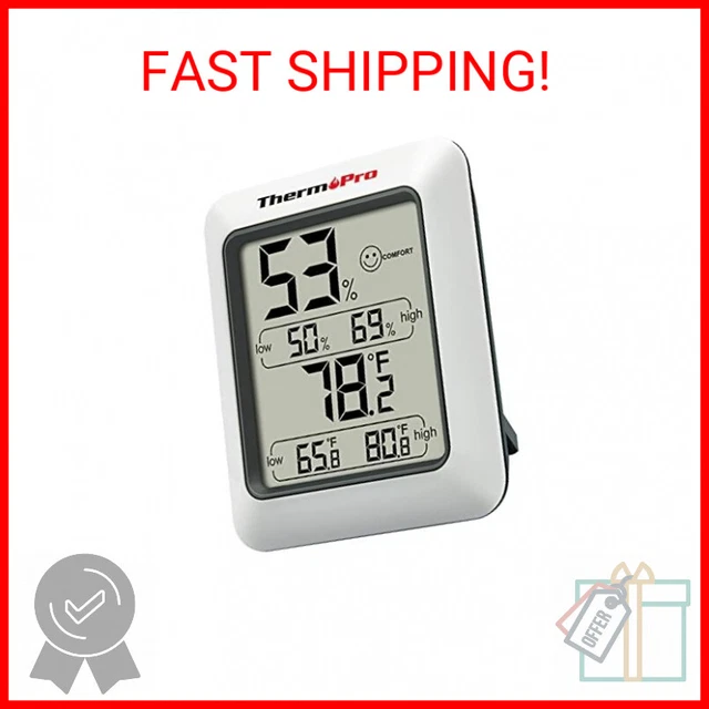 ThermoPro TP50 Digital Hygrometer Indoor Thermometer Room Thermometer and Humidi