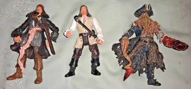 DISNEY PIRATES of the caribbean Jack sparrow davy jones WILL Turner 4 ...