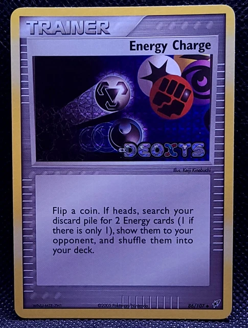 Energy Charge Holo 86/107 EX Deoxys Stamped Holo Pokemon Card 2005
