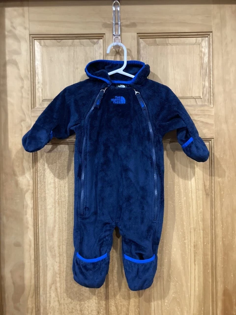 The North Face Fleece Snowsuit Bunting Baby Infant Size 3-6 Months Blue