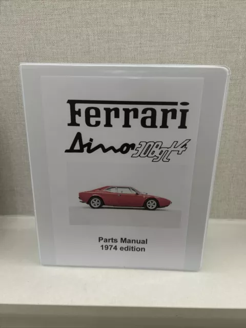 Ferrari DINO 308 GT4  1974 Spare Part Catalogue FOLDER