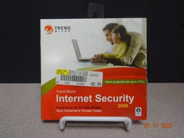 Trend Micro Internet Security 2008 motor de PC-cillin, hasta 3 PC, con número de serie