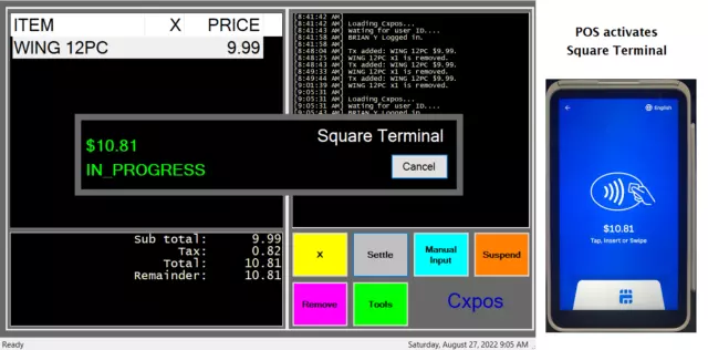 Cxpos (Software) - General POS for any kinds of businesses using Square.