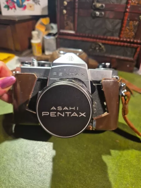 Asahi Pentax SP Camera With Brown Case