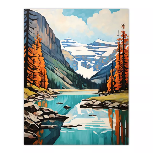 Lake Louise Canada Banff National Park In Autumn Wall Art Poster Print Picture